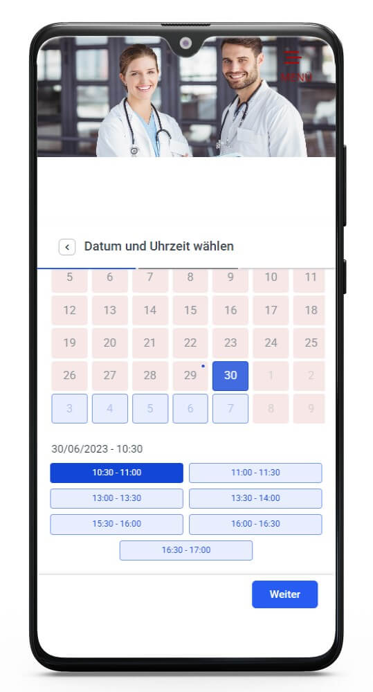 mobile-freie-termine-praxis-onlinekalender-LUX-digitale-Praxis
